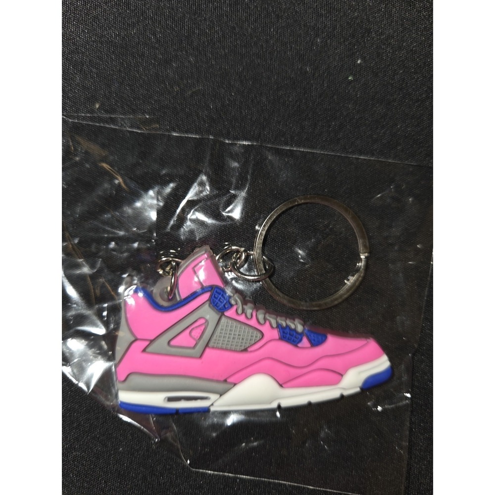 Air Jordan 4 retro "Pink‎ Foam" Rubber sneaker Keychain yeezy off white nike